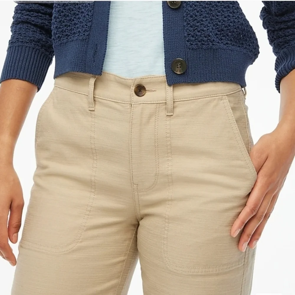 J. CREW Pants Cotton Camp Pants – Size 8 Beige Inseam 26” J Crew Factory